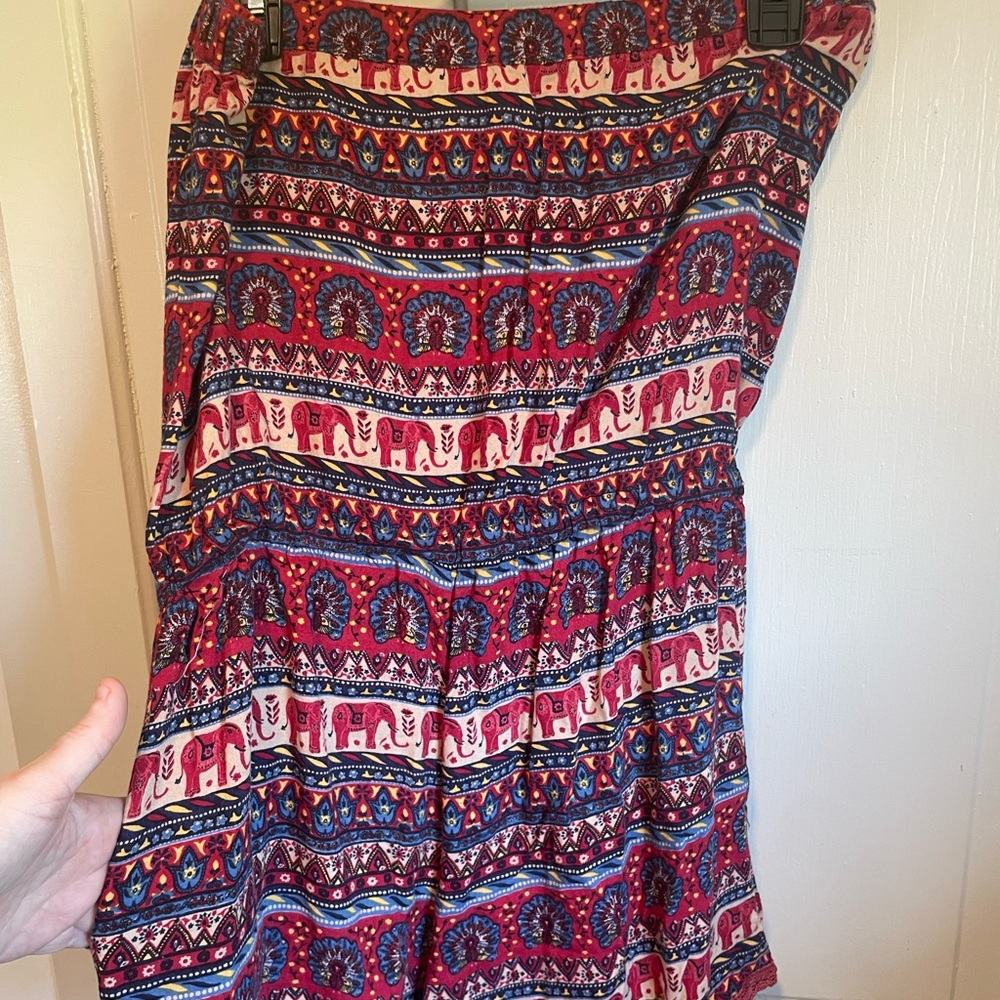 Bohemian Elephant Print Romper - Multicolor